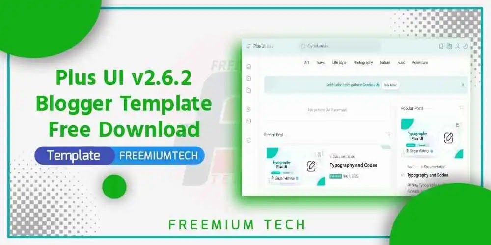 Plus UI Blogger Template | Plus UI Blogger Theme Free Download | Plus UI v2.6.2 Blogger Template Free Download