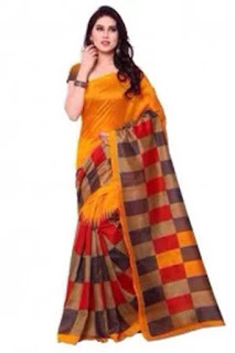 Bhagalpuri Silk Casual Wear Printed Saree In Multicolour