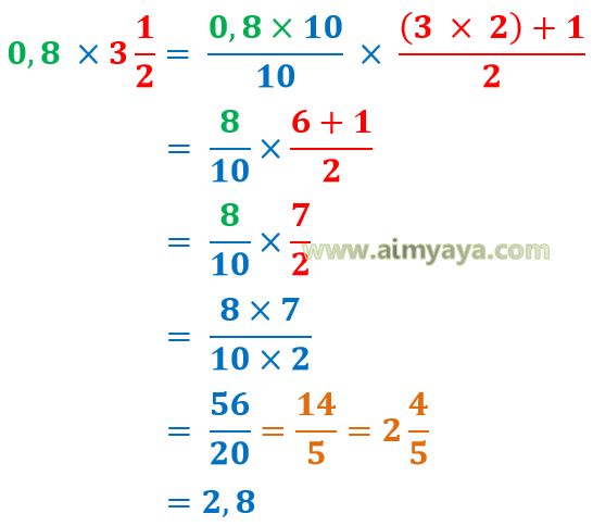  Gambar: Contoh Jawaban Soal perkalian pecahan desimal 