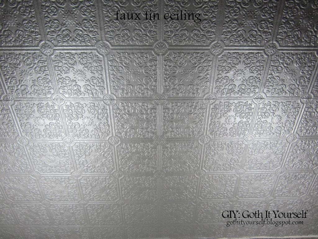 GIY: Goth It Yourself: Create a Faux Tin Ceiling with Wallpaper