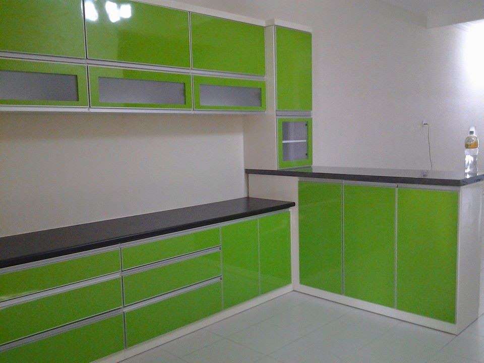 Kabinet Dapur Hijau Desainrumahid com