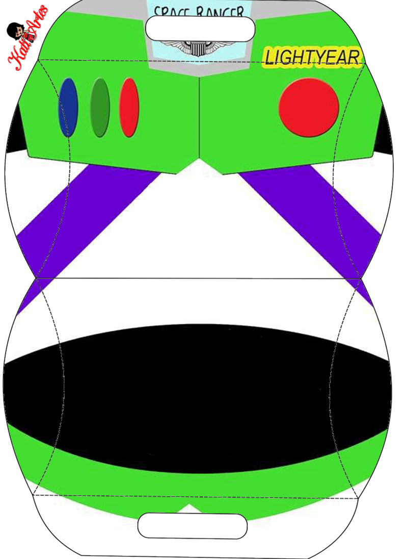 Buzz Toy Story Free Printable Pillow Boxes.