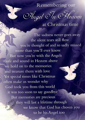 life inspiration quotes: An angel in heaven at Christmas quote