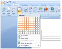 cara membuat table di microsoft word