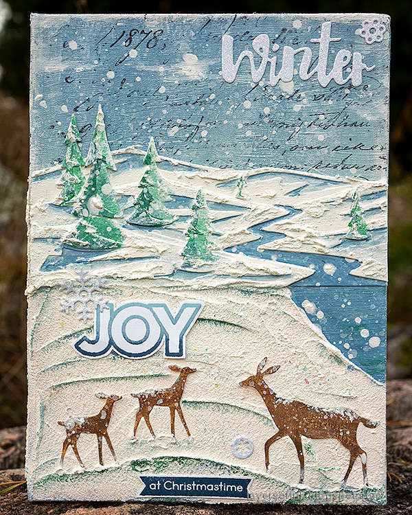 Layers of ink - December Daily Peaceful Winter Tutorial by Anna-Karin Evaldsson.