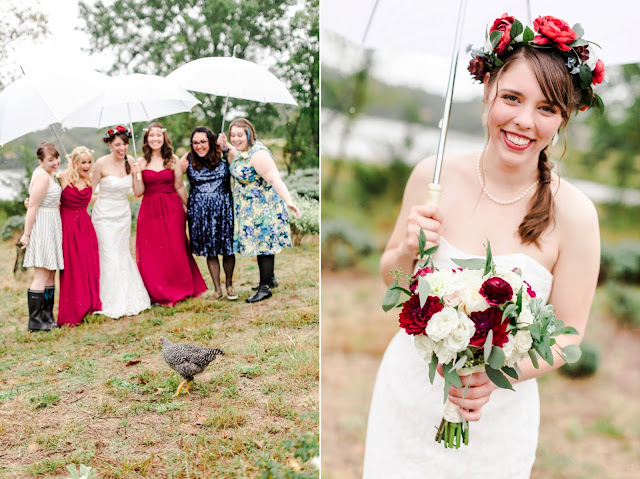 A rainy fall backyard tent wedding in Chestertown, MD photographed by Heather Ryan Photography