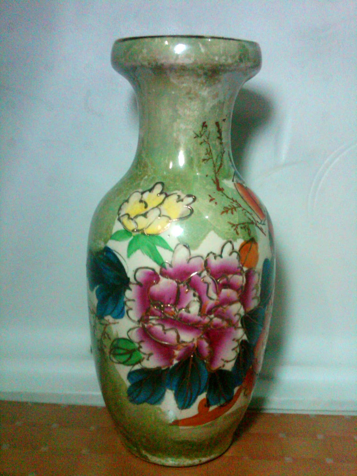 Koleksi Barang Bekas Unik Vas  Bunga Keramik 