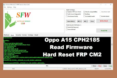 Oppo A15 Cph2185 Read Firmware Hard Reset FRP CM2