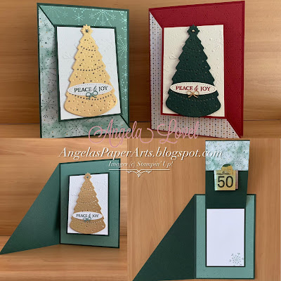 Angela's PaperArts: Christmas Stampin Up diagonal special fold card