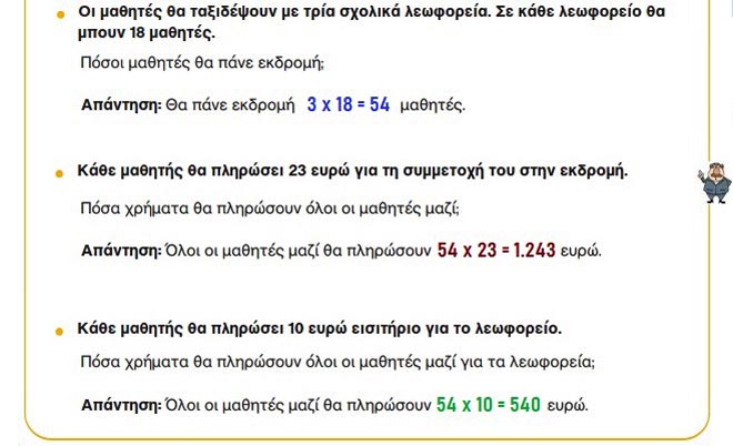 Κεφ. 46ο: Πολλαπλασιασμοί - Μαθηματικά Γ' Δημοτικού - by https://idaskalos.blogspot.gr