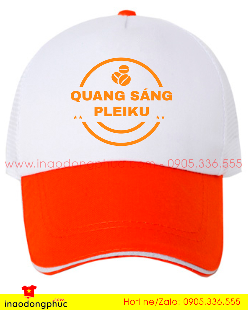 May và in mũ lưỡi trai Công ty Quang Sáng Pleiku