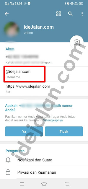 idejalan.com cara mengganti nama pengguna di telegram Cara Mengganti Username di Telegram cara ganti nama pengguna di akun telegram cara mengubah username di telegram