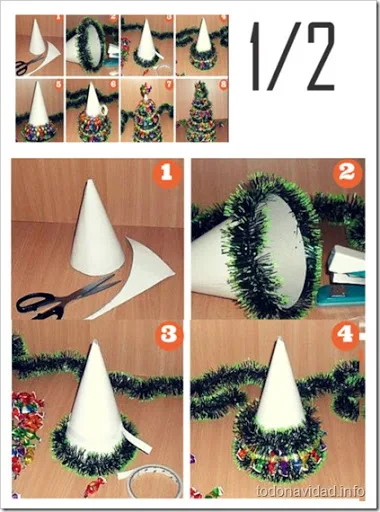 arbol navidad con cono muy facil