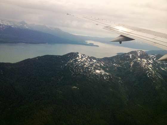 Flying up Stephens Passage for Juneau, AK June 20, 2013.