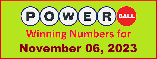 PowerBall Winning Numbers for Monday, November 06, 2023