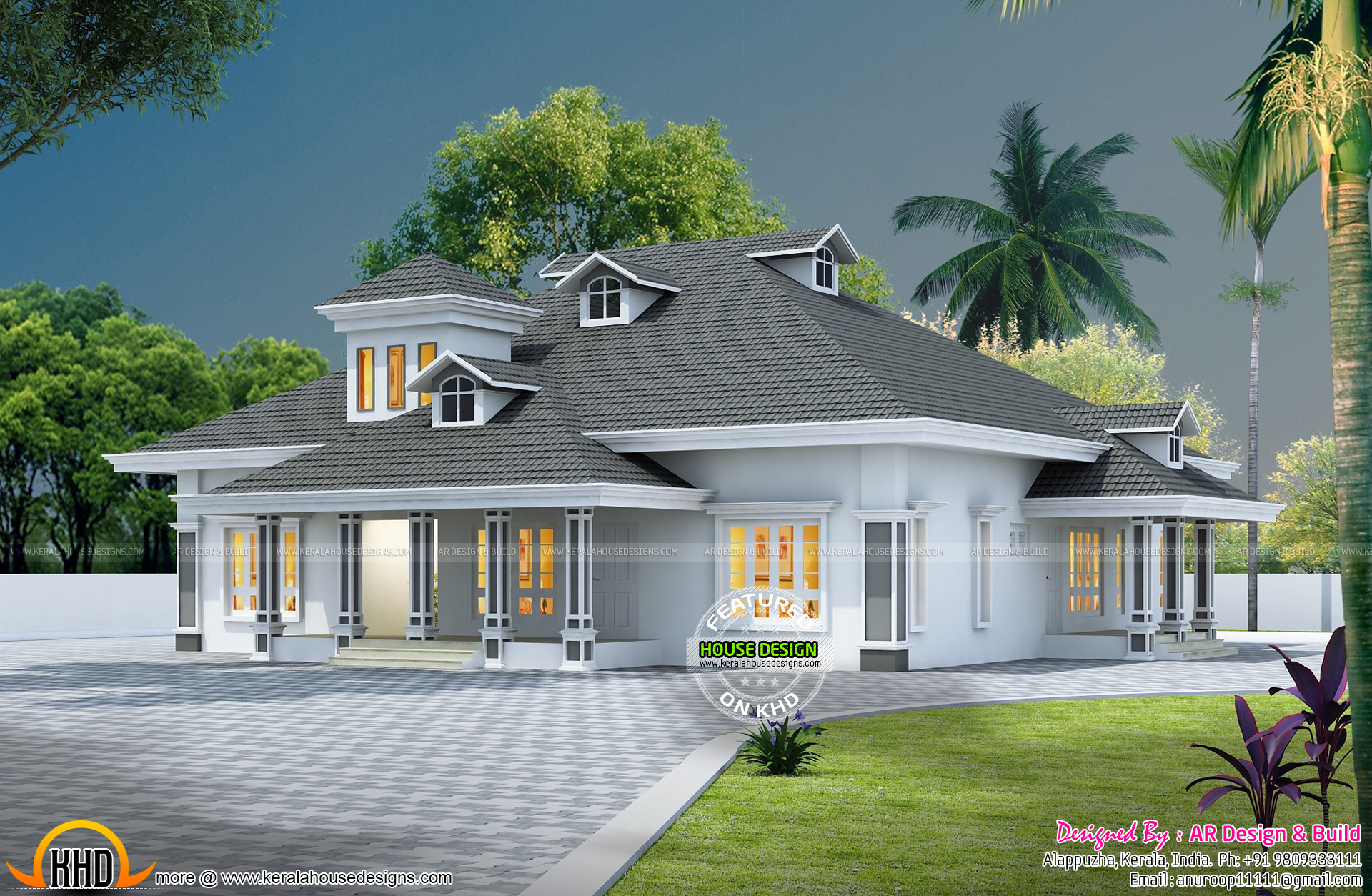  3d  floor plan  and 3d  elevation  Kerala home  design  and 