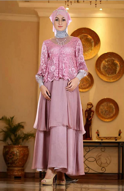 Model Baju Gamis Batik Kombinasi Satin 2015