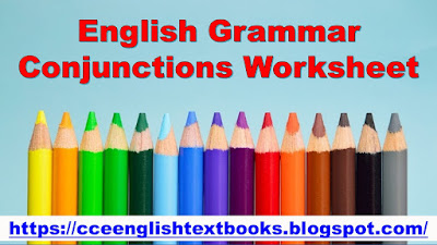 English Grammar Conjunctions Worksheet