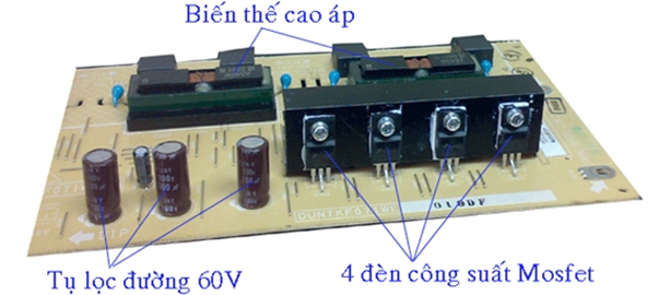 Các linh kiện trên vỉ cao áp