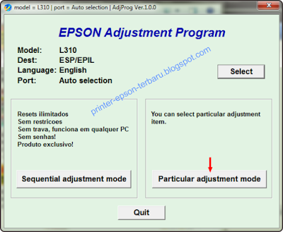 cara reset l310