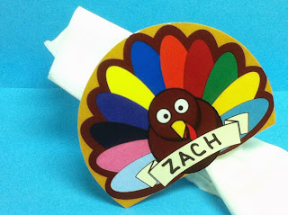 Printable Turkey Napkin Place Card by Kims Kandy Kreations