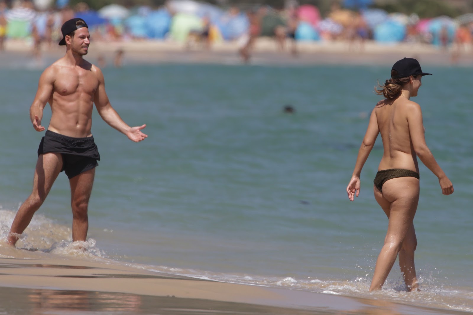 Clea Lacy Juhn Caught Topless At The Beach In The South Of Spain.