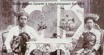 Goesti Bagoes Djelantik dan Istri, karangasem bali 1919