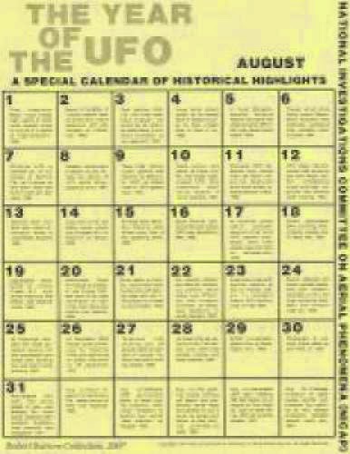 Nicap The Year Of The Ufo August