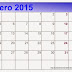 Calendario Enero 2015 Gratis En Formato Word, PDF, Excel