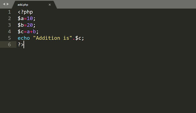 Addition of two number in PHP