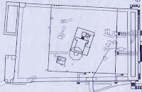 Small Drawing shows Professor Patrich's description of the location of the Temple compound