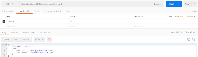 Custom Request Header Versioning Example