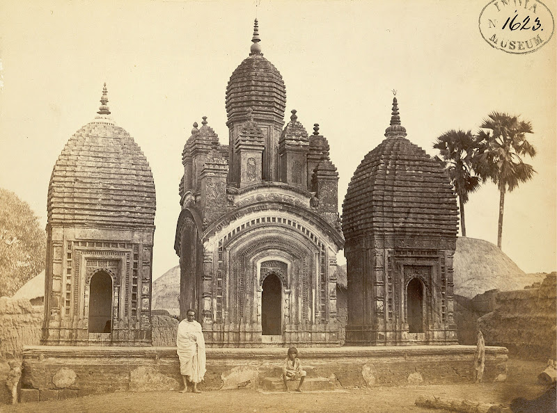Three Shiva Temples in Dubrajpur, Birbhum District, Bengal - 1870