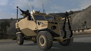 arma2フォックスハウンド装甲車アドオンのゲーム内開発中画像