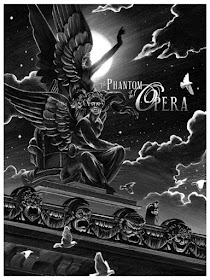 The Phantom of the Opera Standard Edition Screen Print by Nicolas Delort & Dark Hall Mansion