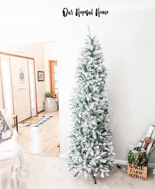 artificial thin flocked Montreal fir