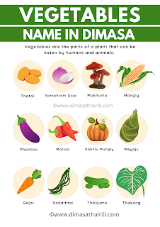 vegetables name in dimasa