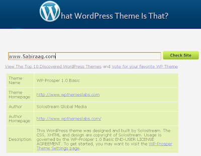 5abiraag - What WordPress Theme Is That