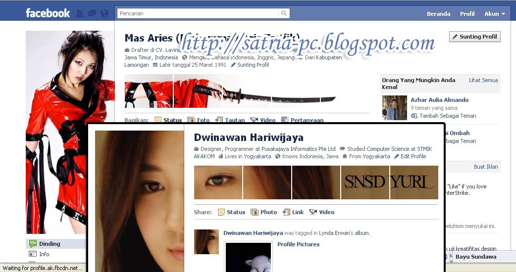 Cara mudah buat profil FB keren Satria PC Cara mudah buat profil FB keren Satria PC