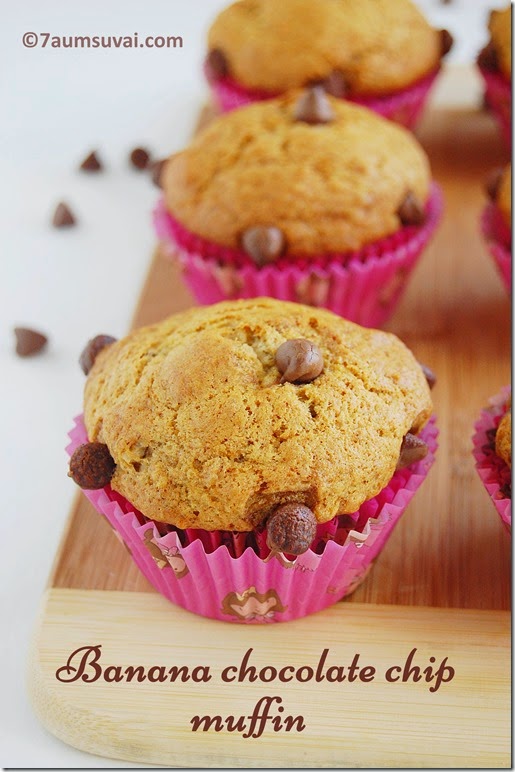 Banana chocolate chip muffin 