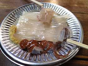 Fresh squid Sashimi Hokkaido Hakodate fish market. Tokyo Consult. TokyoConsult.