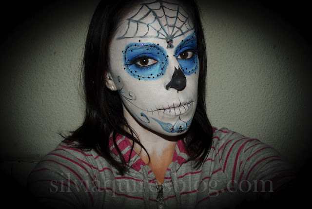 Maquillaje Halloween 15: Calavera Mexicana, Halloween Make-up 15: Mexican Skull, efectos especiales, special effects, Silvia Quirós