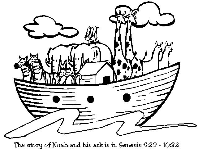 Noah And The Ark Coloring Pages