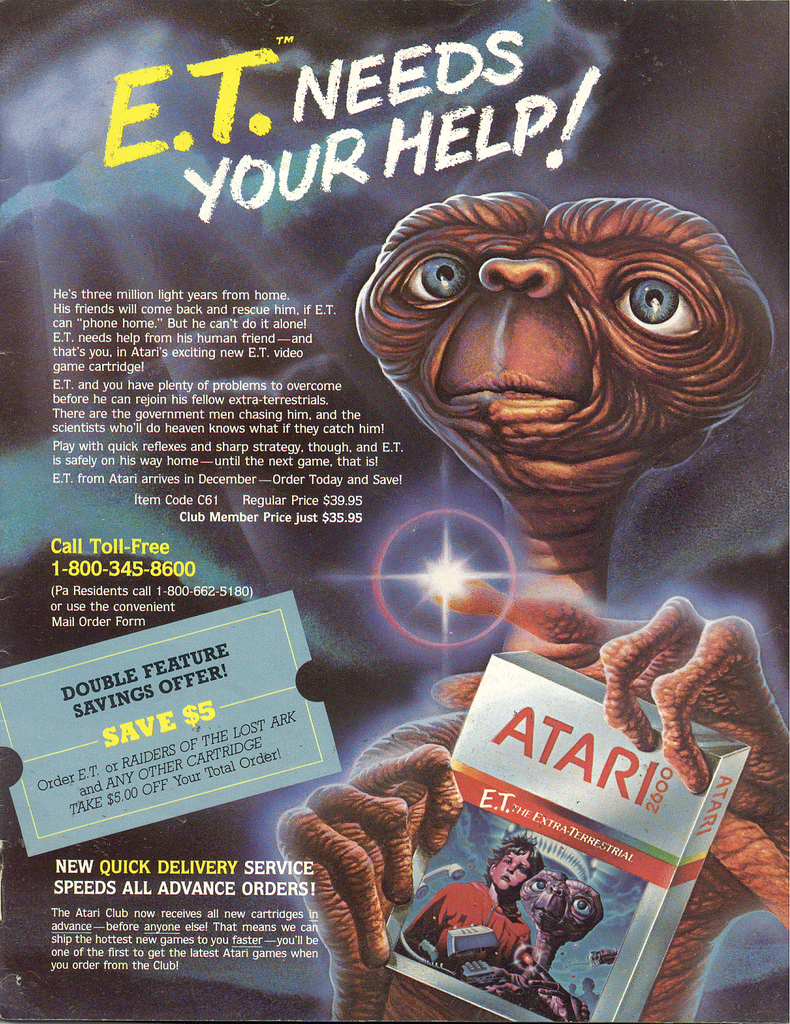 Publicidad en revista ET el videojuego