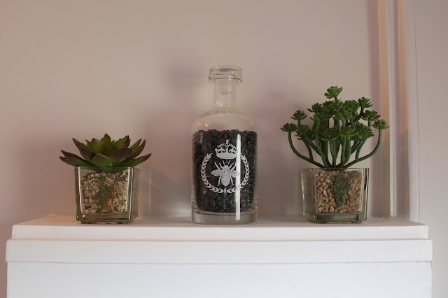 John Lewis Fake Plants and Glass Bottle with Stopper - Home Interior Design