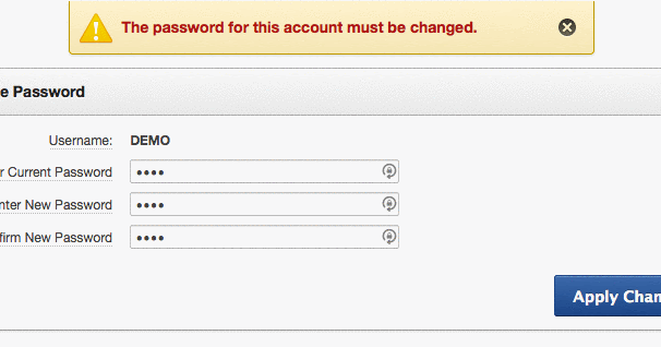 Apex 5 New Password Reset Features