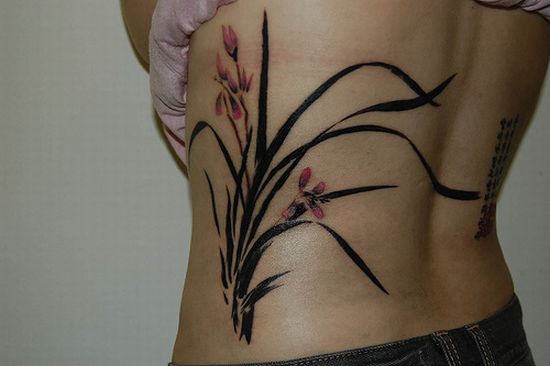 Side Body Flower Tattoo