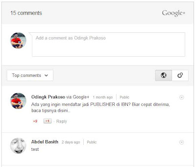 Google Plus Comment