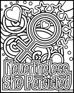 Nevertheless she persisted coloring page available in jpg and transparent png
