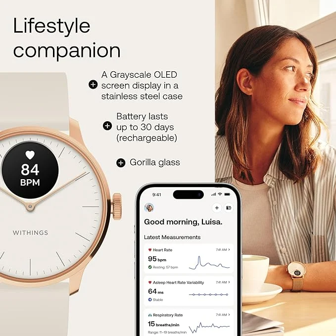 Elevate your fitness journey with the Withings ScanWatch Light - the ultimate hybrid smartwatch for health enthusiasts.